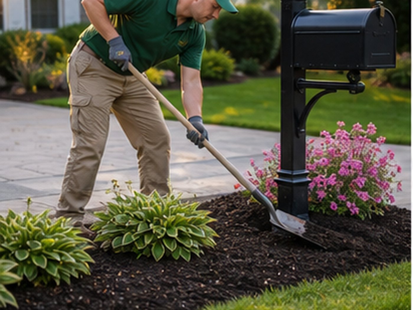 Front walkway landscaping