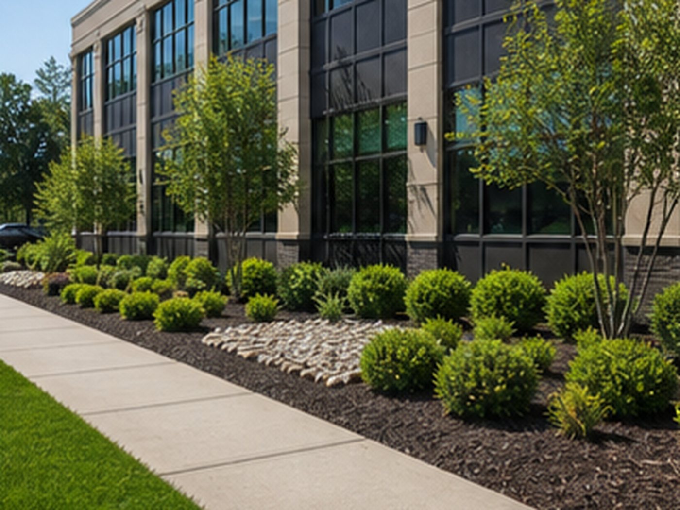 Landscape equipment on site