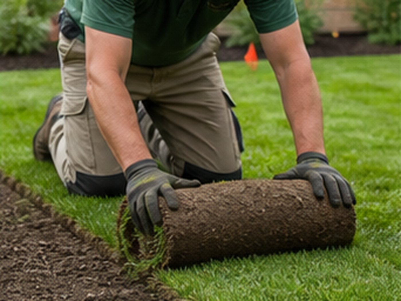 Expert Landscaping Baltimore crew working around a residential property