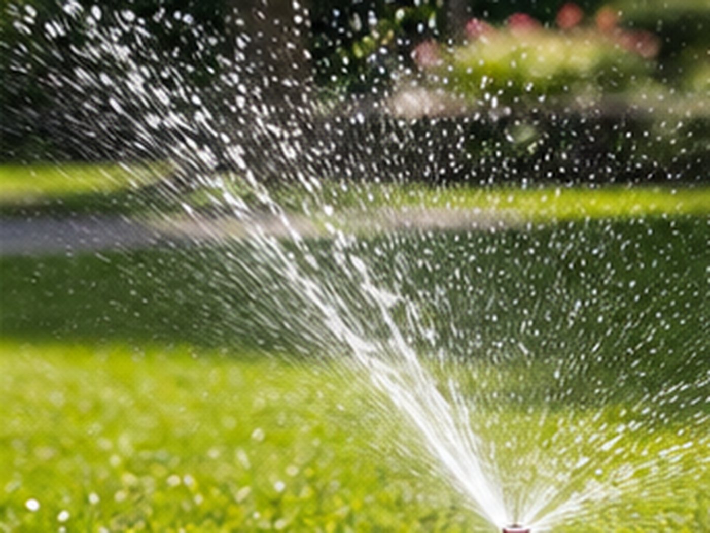 Landscape crew maintaining a residential property